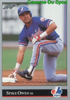 455 SPIKE OWEN MONTREAL EXPOS BASEBALL CARD LEAF 1992