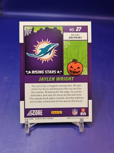 2024 Score-A-Treat Halloween Football Bats Rising Stars RC Jaylen Wright - Picture 2 of 2
