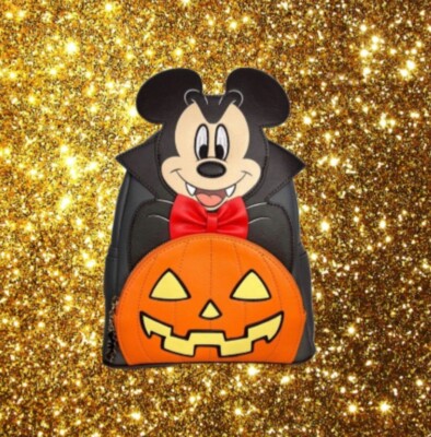 Loungefly Vampire Mickey with Glow in the Dark Pumpkin Mini Backpack‎ Loungefly x Disney Vampire Mickey with Glow in the Dark  main image 3