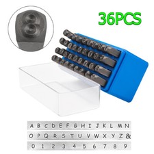 6mm Number Letter Metal Punch Set 36PCS Steel Stamping Tool Set for Imprinting