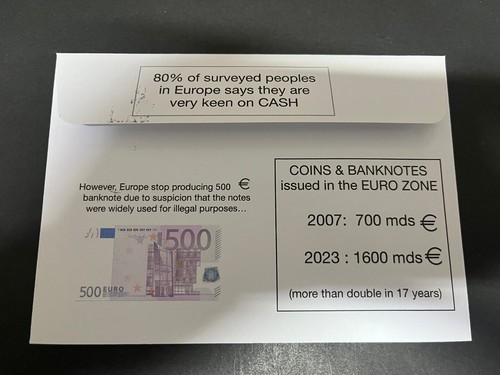 (222) Economist magazine says "End of Cash" with Dinosaur stamp (A) 2 covers - Picture 4 of 4