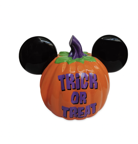 Disney Parks Halloween Trick Or Treat Mickey Jack O Lantern Candy Bowl New Ebay