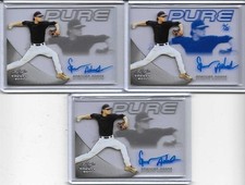 2014 Leaf Trinity Draft PURE Glass Spencer Adams Blue Auto 6/25 RC White Sox