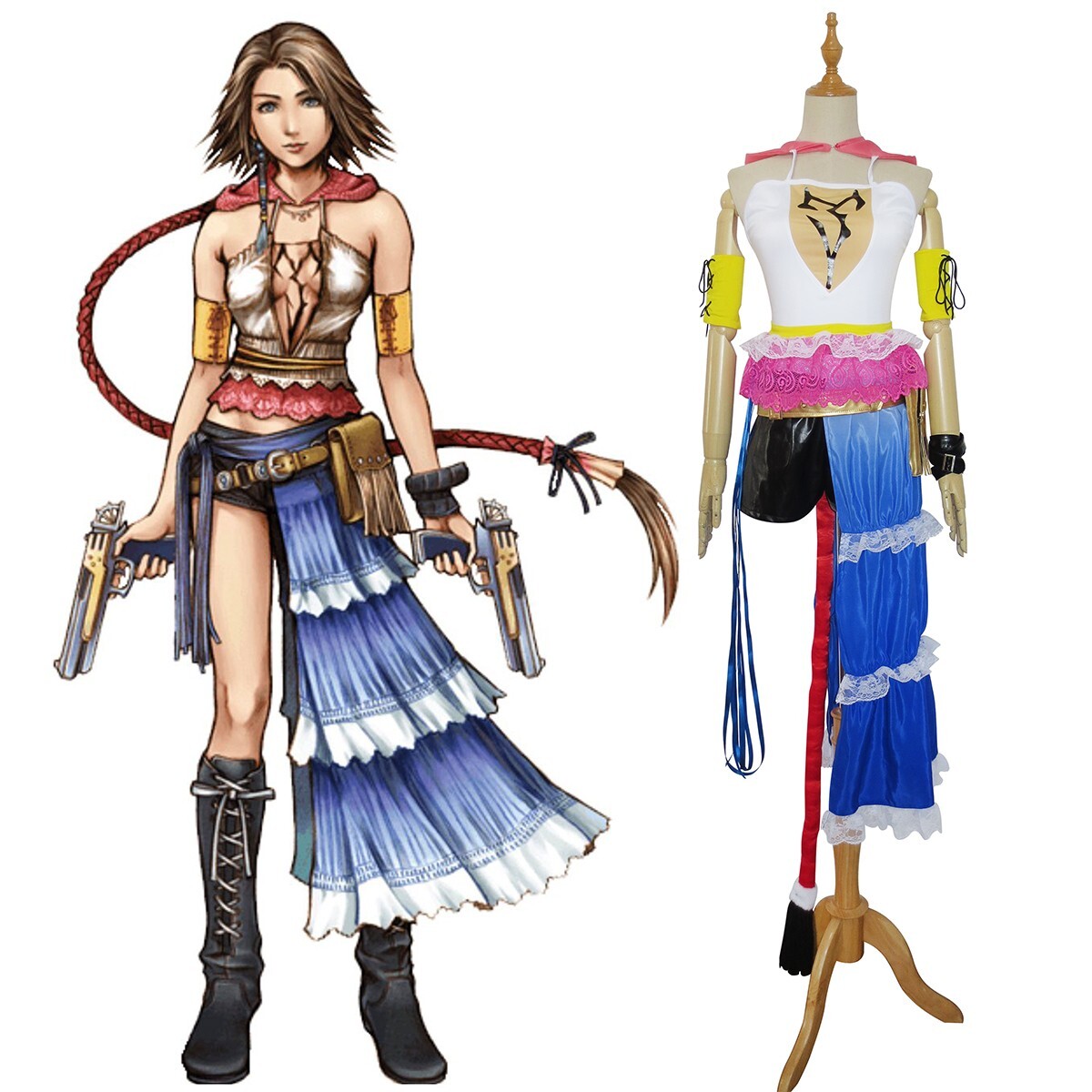 コスプレ衣装 yuna Final Fantasy X-2 Yuna Lenne Songstress Cosplay Costume
