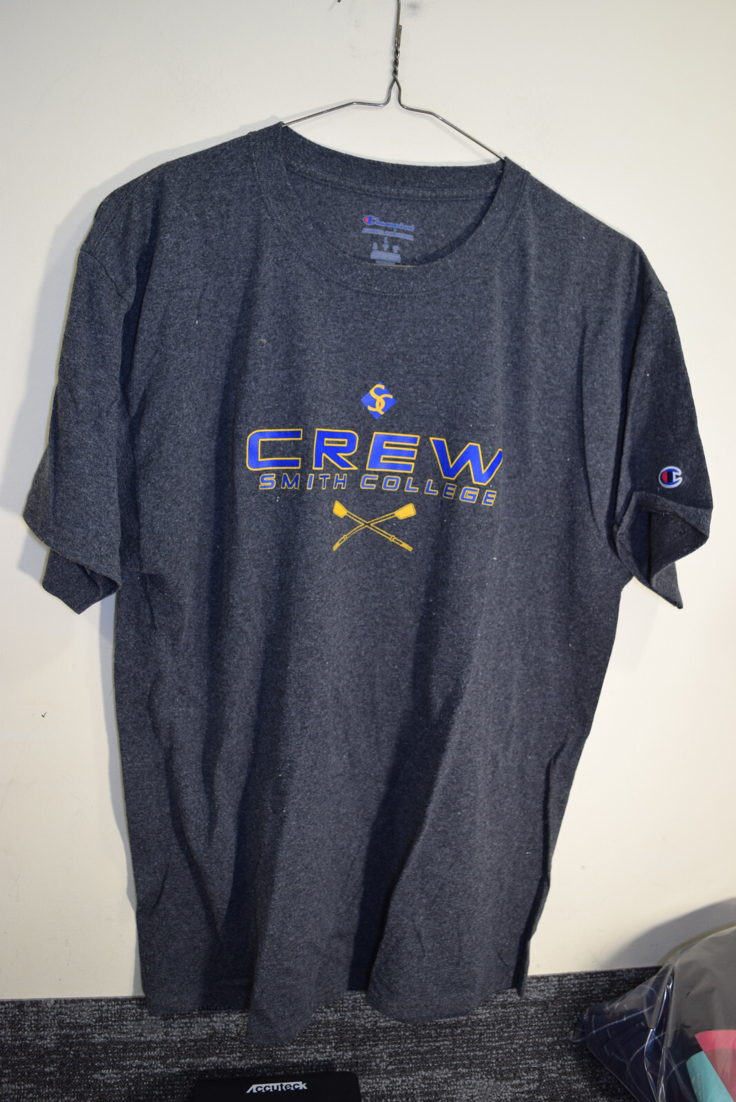 FILA T shirt SMITH COLLEGE Crew Rowing Rowers campione grafico UOMO L grigia LOOK INDOSSATA