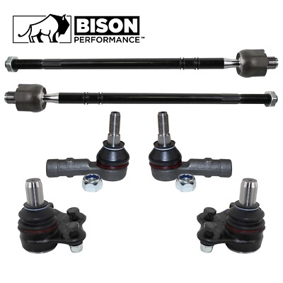 Bison Performance 6pc Front Tie Rod End Lower Ball Joint Kit For Saab 9-5 99-01