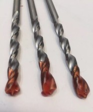 #15D Lot of 3 MORRIS WOOD TOOL (15/64") RH Drill Bit - 2 Flute, Brad-Point