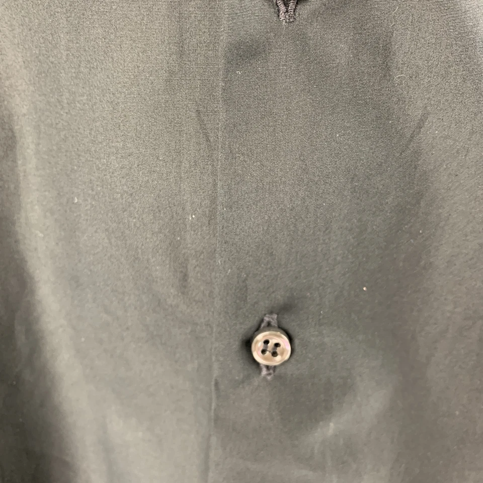 Camisa BARNEY'S NEW YORK Talla L Ajuste Negro Algodón Abotonada Manga Larga Foto 4 de 4