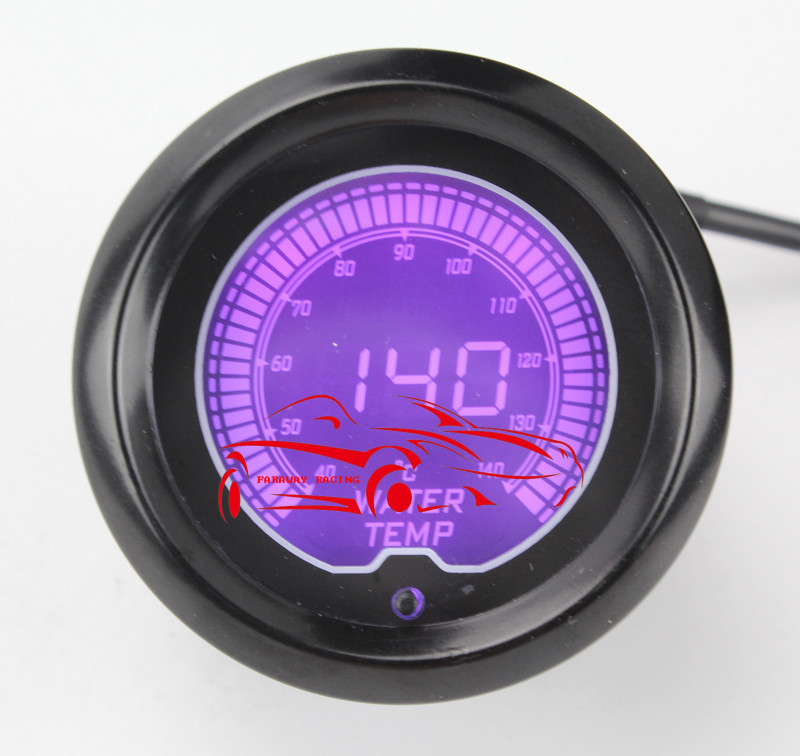 Coolant/Water Temp Electrical Gauge EVO Series 7 Color LCD Screen 52mm