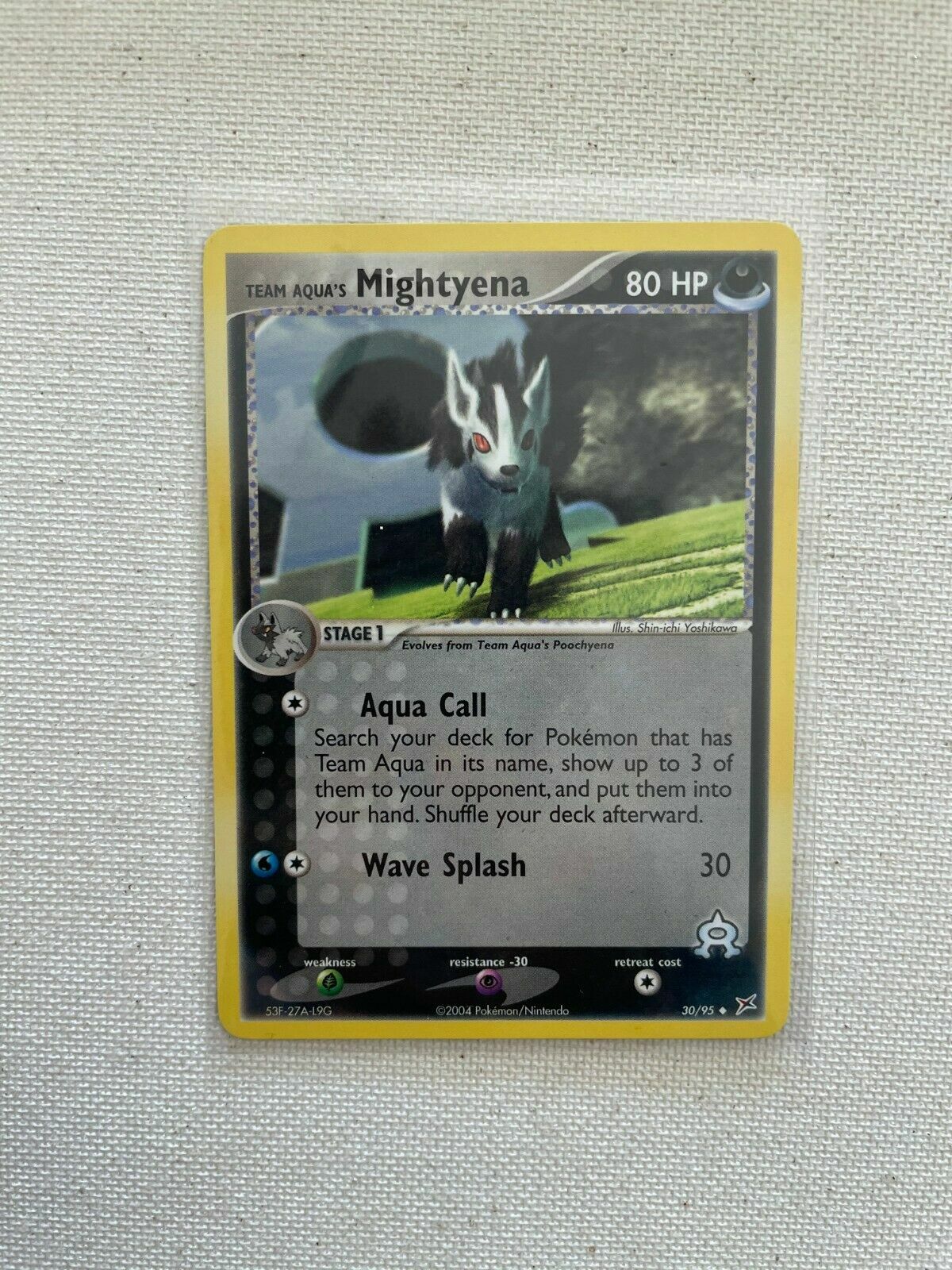 Team Aqua's Mightyena 30/95 EX Team Magma vs Team Aqua Rare near mint vlp