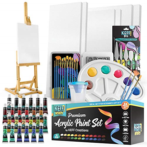 54 Pcs Acrylic Paint Kit Creations Professional Artist Painting