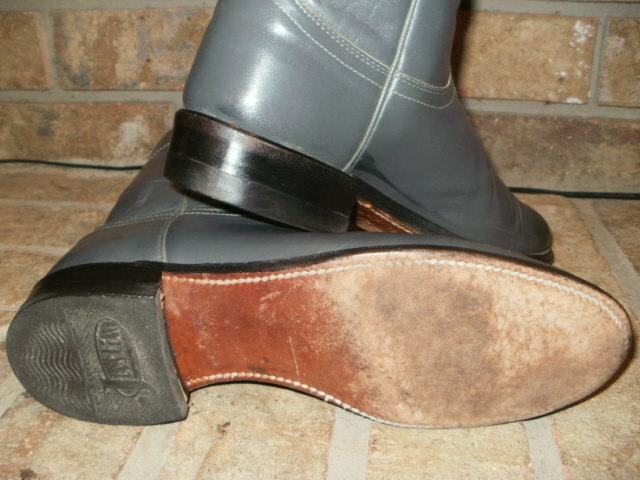 Justin Gray Leather Roper Boot Men 7.5 D Style 3025 Nice | eBay display picture 3