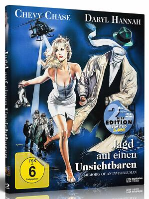 Mediabook JAGD AUF EINEN UNSICHTBAREN Chevy Chase JOHN CARPENTER BLU-RAY DVD Neu