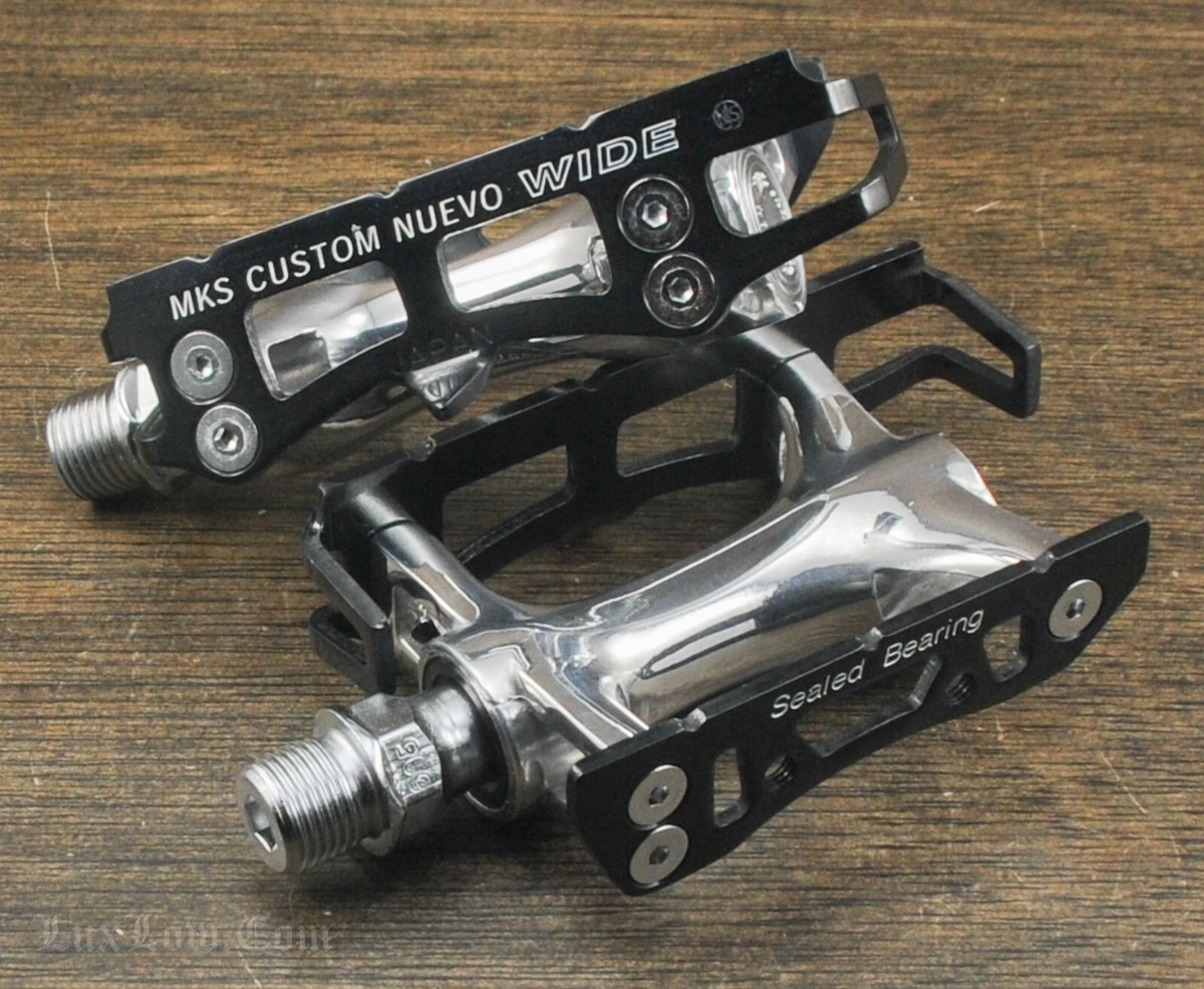 NOS MKS Custom Nuevo Wide NJS Track Bike PEDALS 9/16