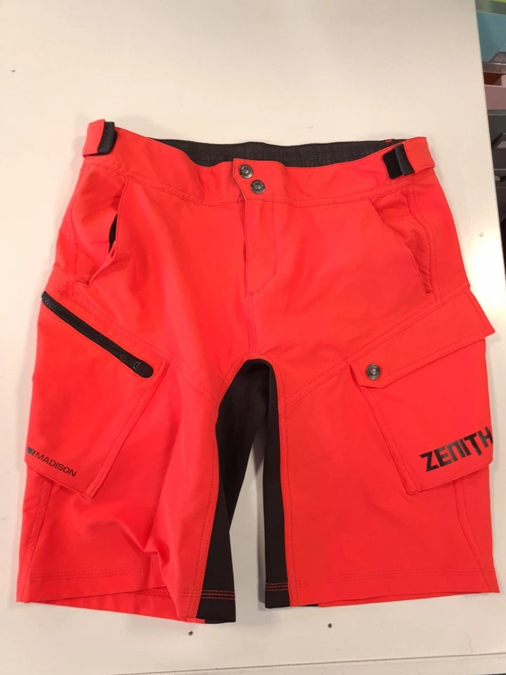 Madison Zen Youth Cycling Shorts, Biking, Riding, MTB, Chilli Red. - Image 2 of 4