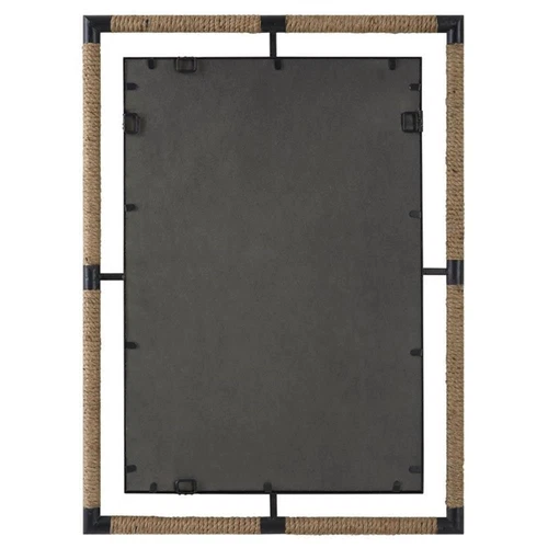 Uttermost Melville Coastal Iron Rope MDF Wood and Glass Mirror in Rust Black - Picture 4 of 7