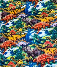 JENNY NEWLAND DAVID TEXTILES DINOSAUR COTTON FABRIC 32" L 44" W QUILTS CRAFT NEW