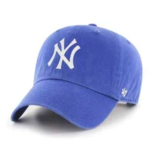 New York Yankees `47 Brand Royal Adjustable Cotton Cap MLB Hat One Size