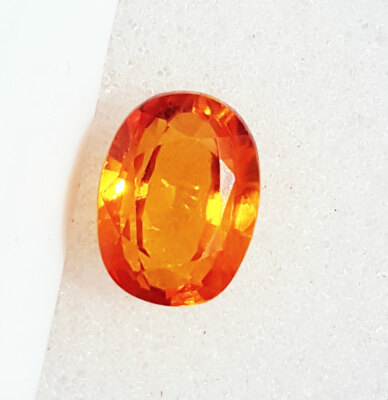 Loose Gemstone 100% Natural Orange Sapphire 4.00 Ct Certified With Free Gift