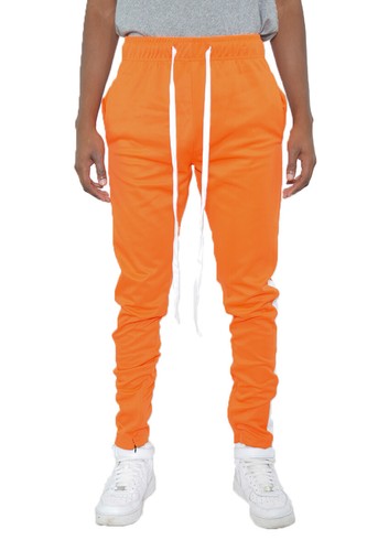 Herren schmale Passform eingestreifte Urlaub Trainingshose Knöchel Reißverschluss Jogger Freizeithose - Bild 38 von 107