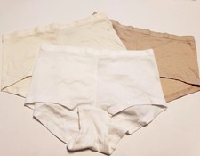 Victoria's Secret Boyshort Panties Small Cotton White Beige Ivory Cream Vintage