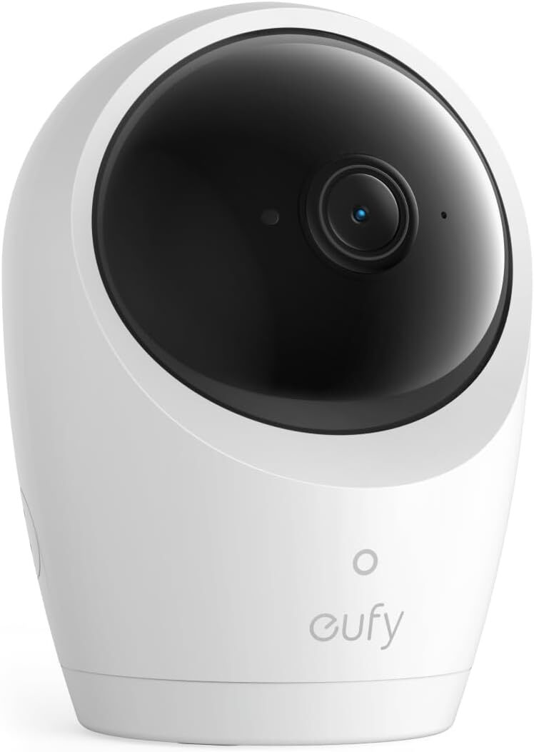 eufy Babyfoon met camera E20, app- en offline bediening, 2K HD, ultrahelder nachtzicht, zwenk-kantelfunctie, 4 x zoom, mobiele camera met geïntegreerde accu, ANR, slimme alarmen, wifi-aan