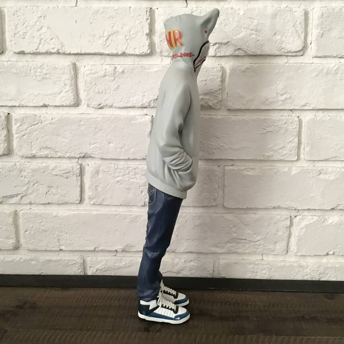 A BATHING APE - bape teriyaki フィギュア 2009 BAPE Teriyaki Alien Shark Hoodie Figure NIGO Gray A