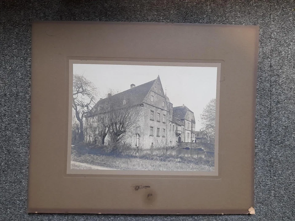 Antique Mounted Photograph – Large Format Building Scene – Possibly Tintype – - Image 3 of 3