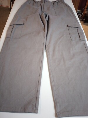 LILLUSORY Gray Cargo Stretch Waist Pants Size Large 29'' X  29'' (LSa1011)