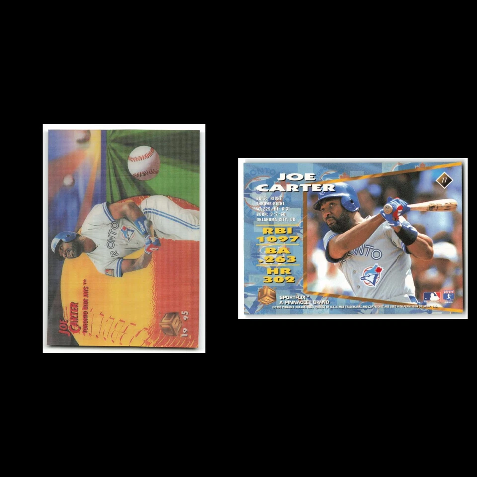 Joe Carter #77 1995 Sportflix UC3 Toronto Blue Jays Baseball Card MLB NM - Image 3 of 3