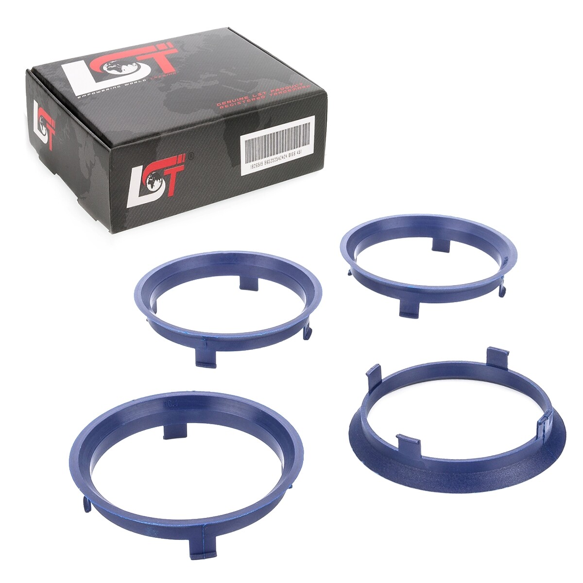 4x Distance Rings Centering Blue Alloy Wheels Ø 66,4 MM - Ø 70,1 for Opel
