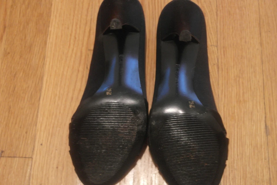 BCB GIRLS High Heels Formal Dress Shoes Women's Size 7 1/2 W Black Satin - Image 3 of 4