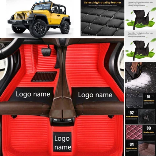 Fit For JEEP Wrangler All Models Car Floor Mats Custom Waterproof Luxury Carpets