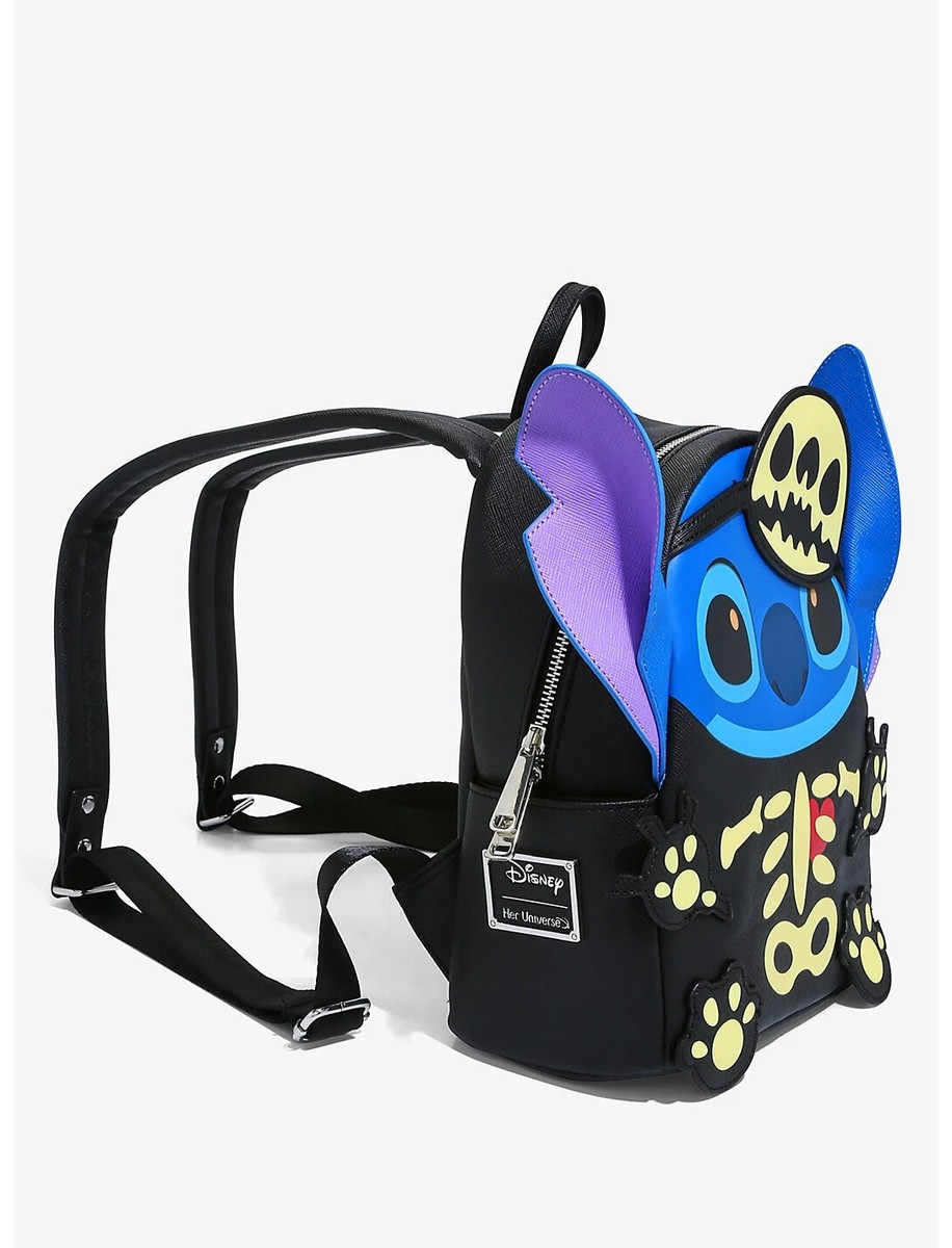 Her Universe Disney Lilo & Stitch Skeleton Stitch Glow in the Dark Mini Backpack Her Universe Disney Lilo & Stitch Skeleton Stitch Glow-in  main image 3