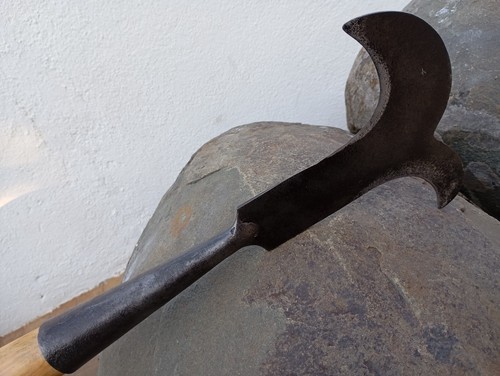 Vintage Steel Brush Axe Gaff Knife Pruning Old Farm Tool Rarity Two Blade - Picture 16 of 17