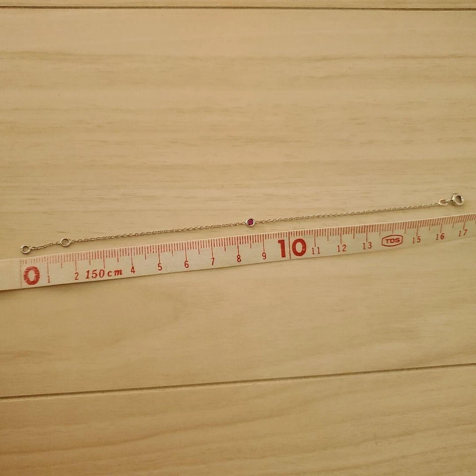 Anillo de cadena Christian Dior Mimioui zafiro rosa oro blanco 18k US7 y pulsera Foto 3 de 3