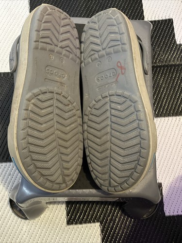 Crocs Crocband 2 Clogs Unisex Charcoal/Light Gray Size10-w/8-m) - Picture 5 of 5