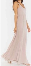 Show Me Your Mumu Jenn Maxi Dress, Soft Beige Chiffon Size M