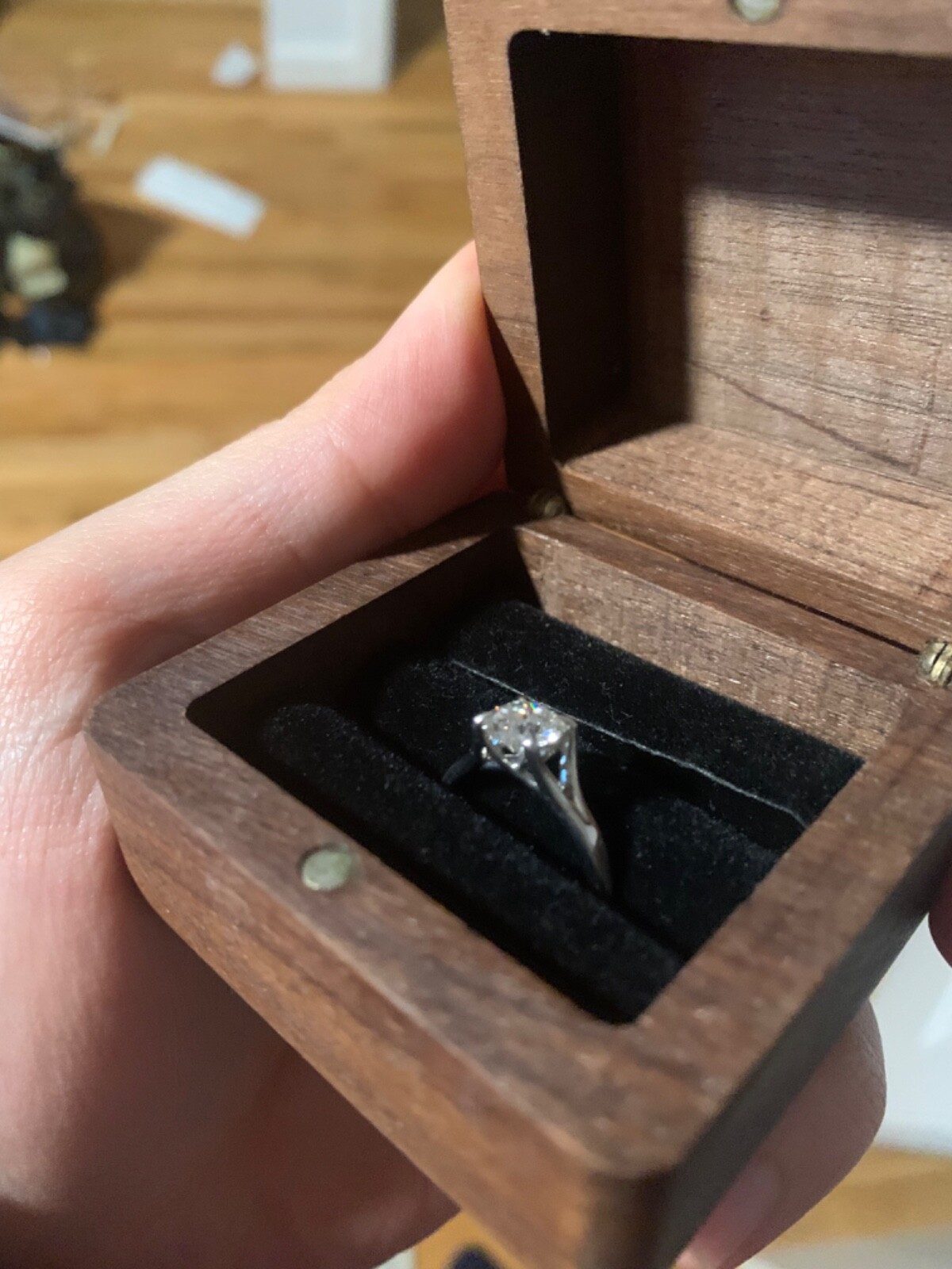 ENGAGEMENT RING: Brilliant Earth Platinum Reverie Ring Lab Diamond