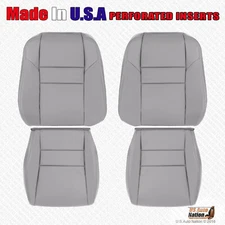 2004 - 2008 FITS Acura TSX Driver Passenger Perforated Leather Seat Cover Gray