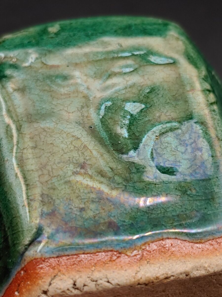 清代石湾陶绿釉六方罐 Antique China Qing Shiwan Pottery Green 清代石湾陶绿釉六方罐 Antique China Qing Shiwan Pottery Green