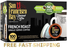 New San Francisco Bay Gourmet Coffee French Roast 100 Single Cups K-Cups NIB