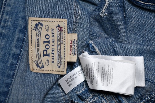 Polo Ralph Lauren Distressed Repaired Patchworks Denim Herren Hemd Gr. S - Bild 12 von 12
