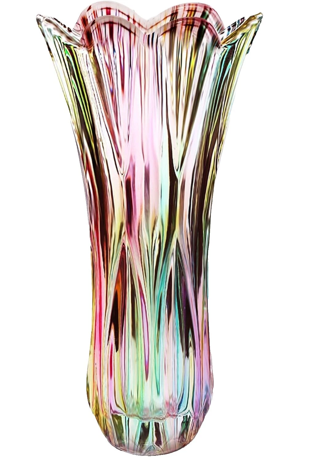 Jarrón de Flores Multicolor Vidrio Jarrones