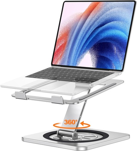 EOIWUY Laptop Stand with 360° Swivel Base, Foldable Laptop Riser for Desk (6C)