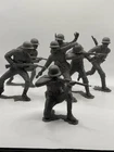 LOUIS MARX 6" Plastic Toy Soldiers GERMAN ARMY Military WW2 1963 Lot of 7 VTG