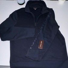 Michael Kors Midnight 1/4 Zip Logo Mock Neck Pullover Sweatshirt Men  s L