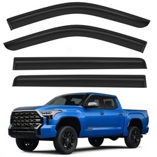 Shatterproof Tape-On Rain Guards for Toyota Tundra 2022-2026 CrewMax, Out-Cha...