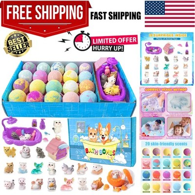 Bath Bombs for Kids with Surprise Inside, 20 Pack Handmade Bath Bomb Gift Set wi