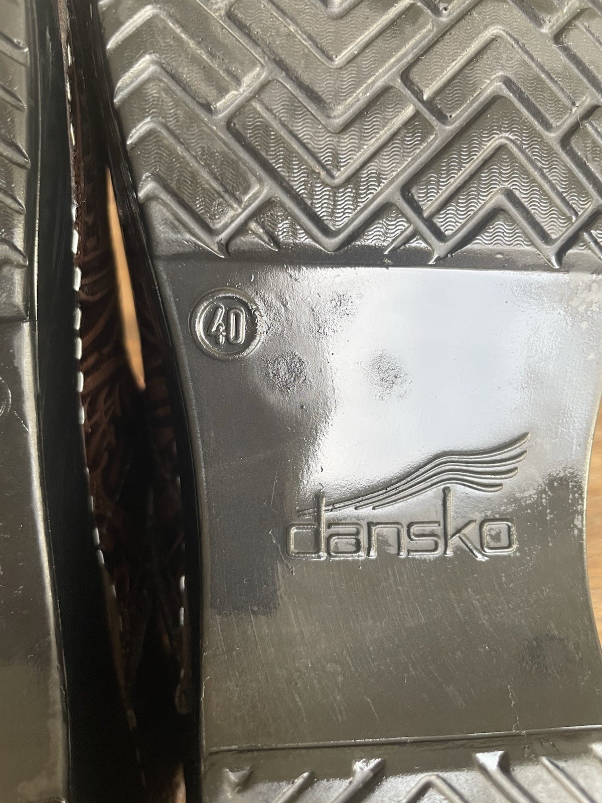 Dansko Brown Patterned Embossed Clogs Work Shoes … - image 6